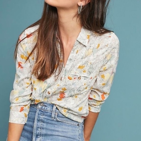 Anthropologie Tops - 12 of 52 CONVERSATIONS Anthropologie Daisy Floral